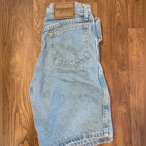 Wrangler Rugged Wear Jean Shorts Size 30 Light Wash 90s Style Mens